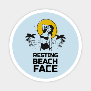 Resting Beach Face Magnet